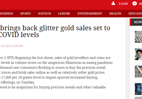 Dhanteras brings back glitter gold sales set to touch pre-COVID levels