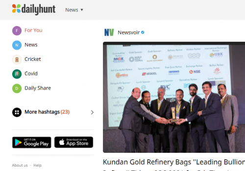 Kundan Gold Refinery Bags ”Leading Bullion Refiner” Title at IGC 2021 for 5th Time in a Row
