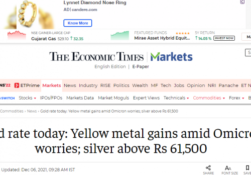 Gold rate today: Yellow metal gains amid Omicron worries; silver above Rs 61,500