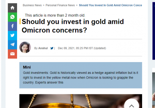 Should you invest in gold amid Omicron concerns?