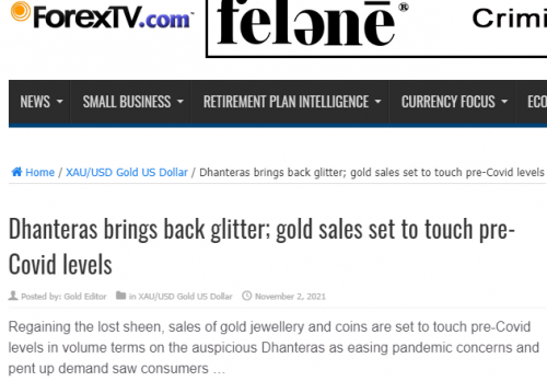 Dhanteras brings back glitter; gold sales set to touch pre-Covid levels