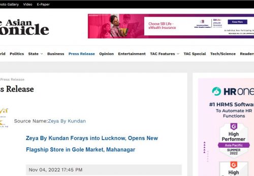 Zeya by Kundan forays into Lucknow, opens new flagship store in Gole Market, Mahanagar