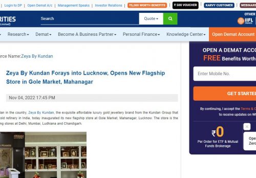 Zeya by Kundan forays into Lucknow, opens new flagship store in Gole Market, Mahanagar